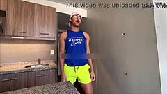 so this casual chat turns into a wild session with the big-dicked guy from the neighborhood