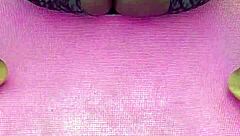 check out my wet pussy flashing during this early morning workout session