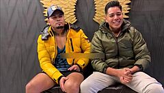 so this casual chat turns into a wild session with the big-dicked guy from the neighborhood