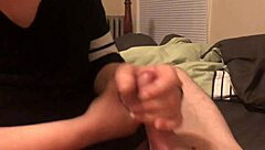 my girlfriend gives me a quick handjob