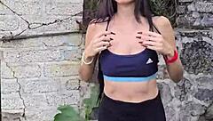 Karol Smith Ventures Outdoors for Public Blowjob and Cumshot on Petite Teen Body