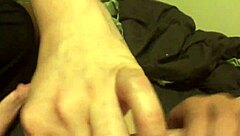 my girlfriend gives me a quick handjob