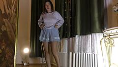 so what do you think happens when this hot petite 18+ cheerleader with tight shaved pussy shows up for a fashion photoshoot that turns into porn casting?