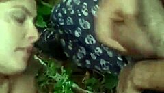 i'm teasin and suckin the huge cum-covered tits of the forest guide... oh man