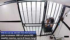 Dominating channy crossfire in pigtails with bdsm handcuffs and pussy spreading in protester scene