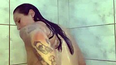 Watching Brazilian Punk Housewife Dance Then Play with Her Tight Asshole Under Shower