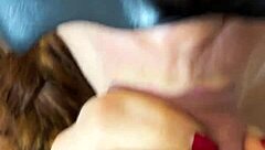 Oh wow, this exclusive call girl in lingerie and heels bends over for rough doggystyle! She takes cumshot in mouth after riding.