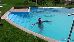 Why Does This German Redhead RTL2 TV Star Red Storm Dive Into Outdoor MMF Threesome?