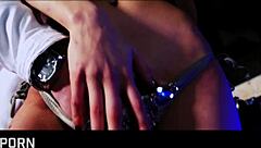 Big tits blonde British milf gets sensual romantic sex in the pub with couple fucking, riding, and cum on tits 😍