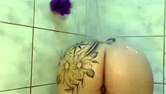 Watching Brazilian Punk Housewife Dance Then Play with Her Tight Asshole Under Shower