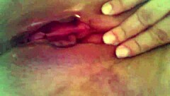 horny amateur wife fingering shaved pussy to squirting orgasm in homemade solo