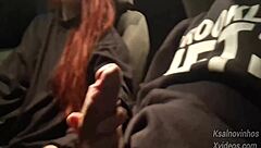 Teen Risks Public Handjob for Hot Girl on Street