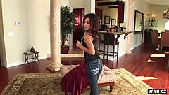 skinny brunette sandy sweet fingers herself to orgasm with vibrator in solo session