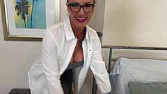 hey so this unethical therapist is sucking her client's dick to help him chill out and feel way less stressed out