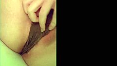 cute girl soaking her soft panties