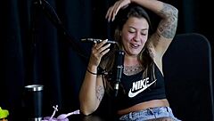 Watch This Safada Do a Sensual Strip Showing Her Tits After Saying She Never Suggested a Transsexual and When She Lost Her Virginity - Flor de Damiana on Sheer Red!