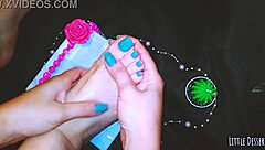 the beautiful teen experiences an intense foot massage leading to orgasm in homemade fetish session