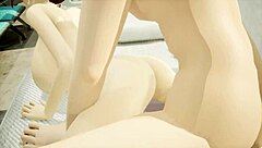 Nurse Luna gives wild ejaculation treatment with creampie in hospital bed.