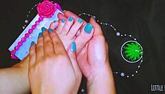 the beautiful teen experiences an intense foot massage leading to orgasm in homemade fetish session