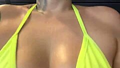 training in tiny bikini at copacabana gym got me so wet and horny, nearly kicked out