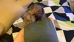 Tattoo Slut Sucks Dick Upside Down Then Gets Punished Fucked