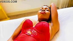 Petite ebony amateur kiki fingers wet pussy to orgasm in cute solo masturbation session