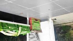 i caught that quick upskirt view in the store while she shopped