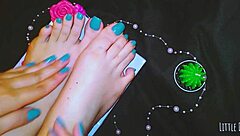 the beautiful teen experiences an intense foot massage leading to orgasm in homemade fetish session