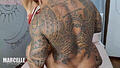 Muscular Brazilian Athlete With Big Ass And Pierced Nipples Engages In Intense Interracial Encounter