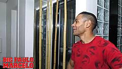 You think this nerd can handle eating out a hot Latina in the club bathroom?