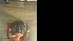 busty latina with natural tits blowing and titfucking her dildo like a total slut 😈