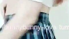 yo this asian bunny slut's piercing her tits while dancing wild with that taiwanese vibe 😘