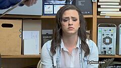 Oh man, I-I caught this perky teen thief and just had to ass fuck her hard, like really pound that tight hole!