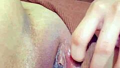 stepdaughter gets into a solo masturbation session with her curvy body and wet pussy