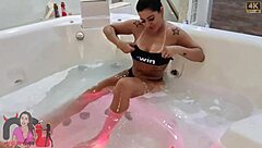 Why Does This Naughty Guy Fuck Me In The Bathtub Right In Front Of My Cuckold Husband? I Crave His Huge Cock Since Mine Is So Small!
