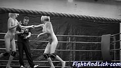 Hey, watch this petite Euro babe wrestling and catfighting with a busty lesbian in a close-up amateur fight