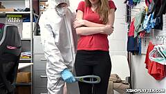 shoplifter ashley lane gets caught in the office, then bends over for hard doggystyle fucking with spanking and choking from behind.