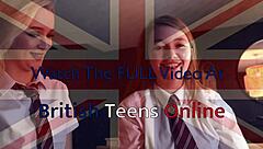 Two teen students in uniforms subtly tease with a classy handjob, flashing lingerie and building to an orgasmic finish.