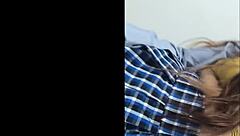 As a student without classes today, I felt increasingly aroused, anticipating my boyfriend's arrival for an intimate evening together.