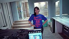 Hey, my stepsister's trying out BDSM mode with anal creampie, big ass blowjob in doggystyle. It's hot homemade fun!