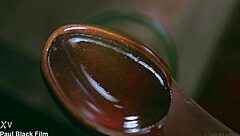 honey dives into erotic art with paul black using toys for kinky masturbation.