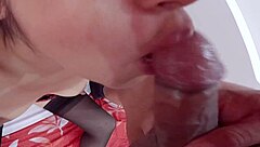 I planned to watch movies but instead she gave me this cute Latina blowjob in lingerie with dirty talk.