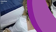 Oh man, this pretty young 18+ petite tatted white girl lets me cum on her face after a quick blowjob, it's so hot.