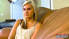 blonde babes bailey and olyssia lick pussies then ride cock in hot double action