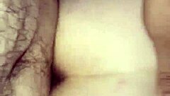 The wife tries out some doggy style action in a tricky anal setup with her husband