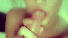 Hey blonde, you're deepthroating your boyfriend's cock while he's drunk with your friends around, aren't you?