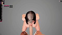 lilith sucks big black cock in head game