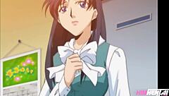 Isn't this hentai secretary craving a huge load of cum on her busty tits?