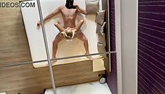 fucking skinny muscular nela decker hard in front of mirror with dirty screams