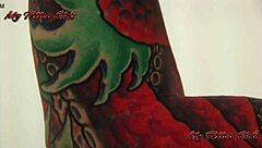 hey, check out this blackwidowxxx promo showing off full body tattoos in detail